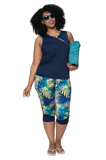 Sleeveless Crossover Swim Top – Chlorine Proof & UPF 50+