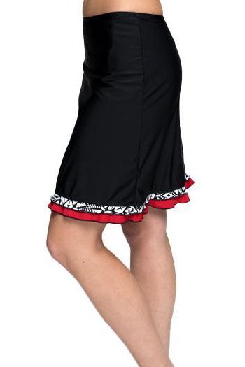 Aqua Terra Ruffle Swim and Sports Skirt- 18.5 " (with attached shorts)