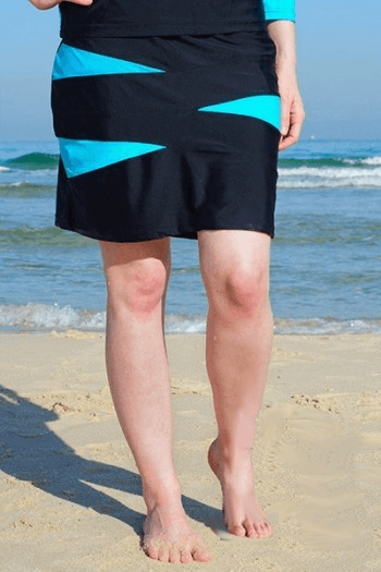 Swim skirt with shorts top attached