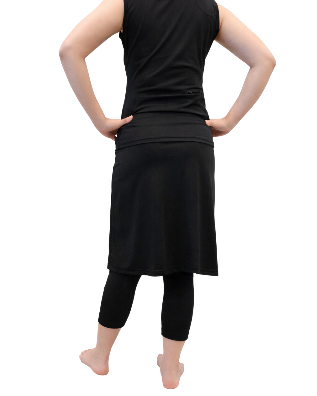 Athletic Jogging Swim Skirt  20"  (with extra long leggings attached)-Chlorine Proof