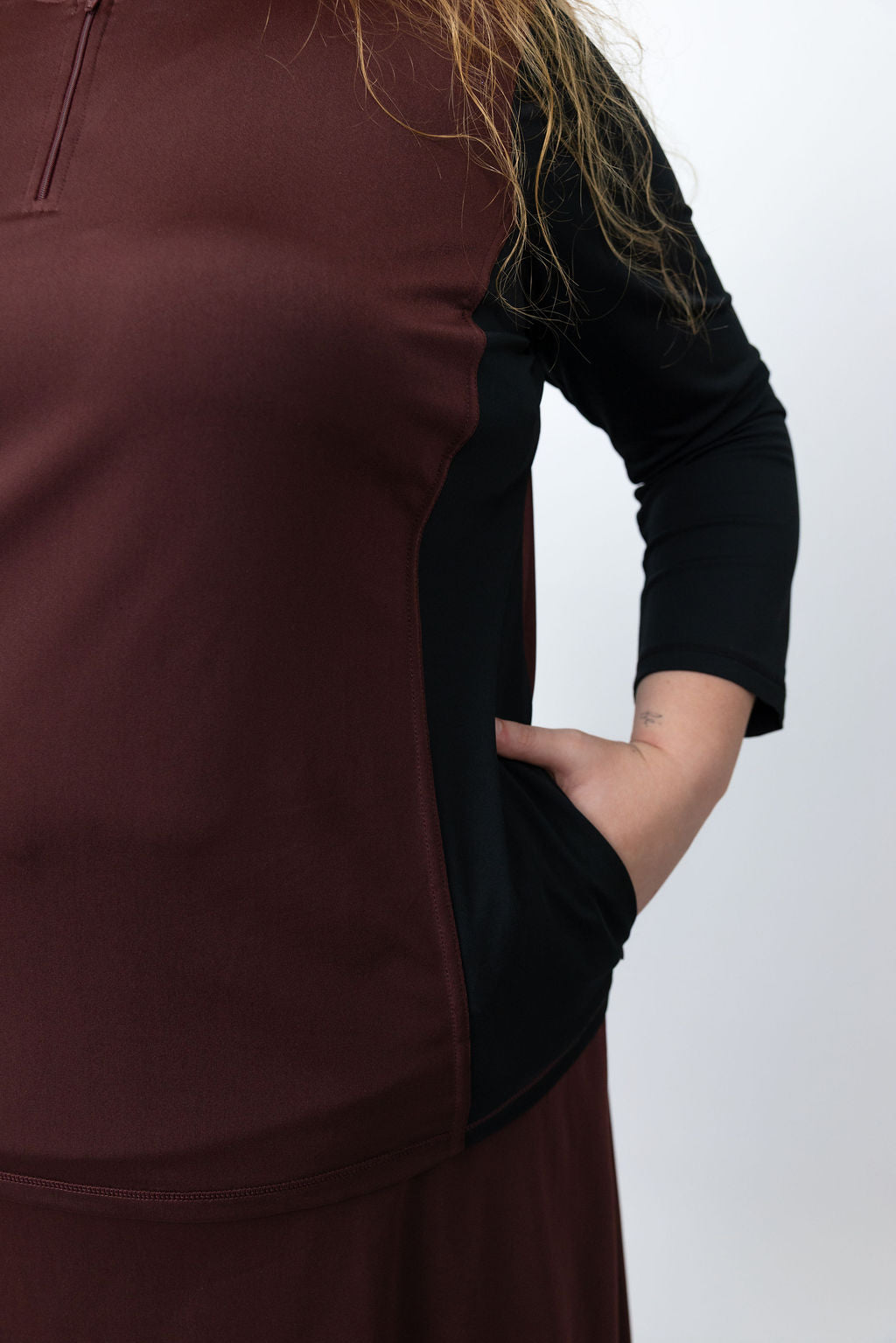 Multi Exercise Zippered Swim Top – Chlorine Proof & UPF 50+ (Long Sleeve)