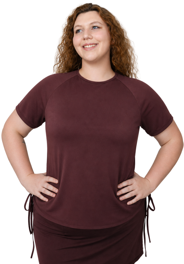 Coral Bay Ruched Swim Shirt – Chlorine Proof & UPF 50+