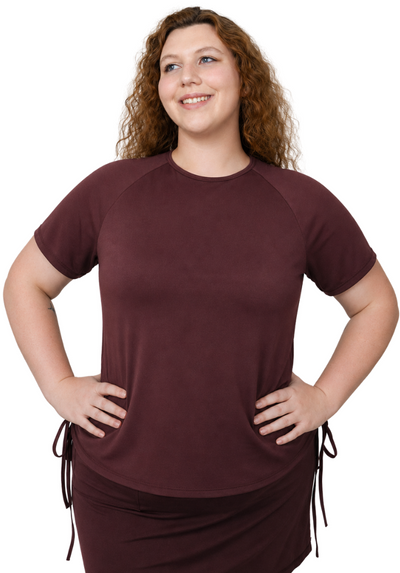 Coral Bay Ruched Swim Shirt – Chlorine Proof & UPF 50+