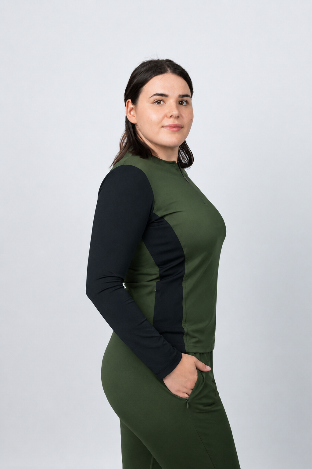 Multi Exercise Zippered Swim Top – Chlorine Proof & UPF 50+ (Long Sleeve)