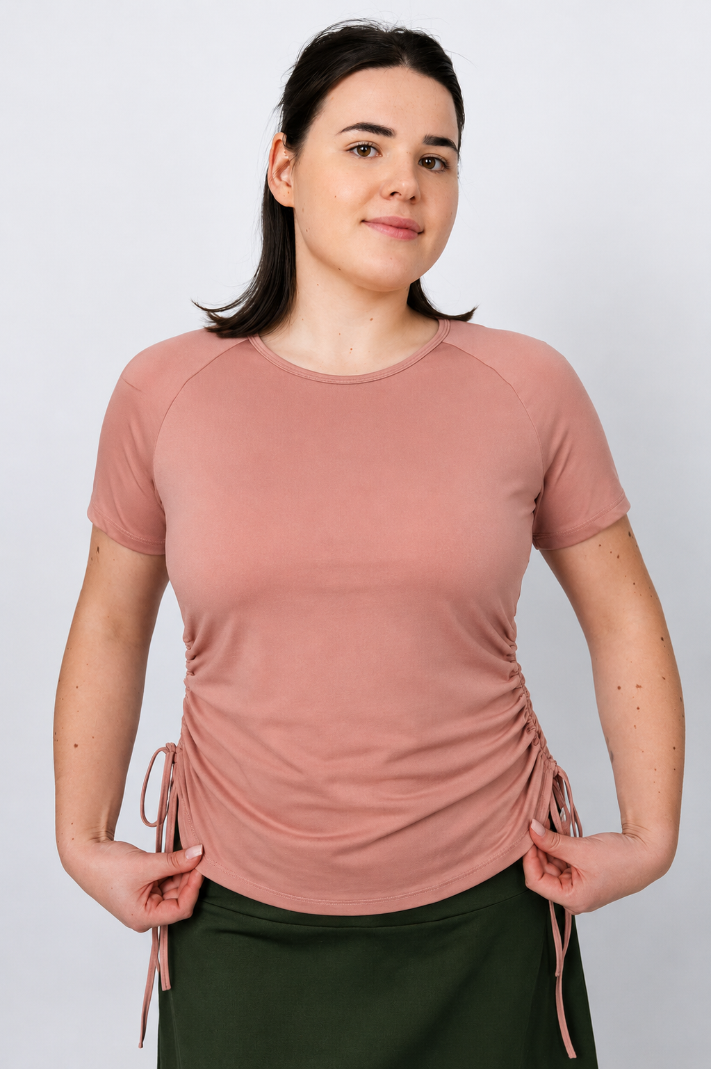 Coral Bay Ruched Swim Shirt – Chlorine Proof & UPF 50+