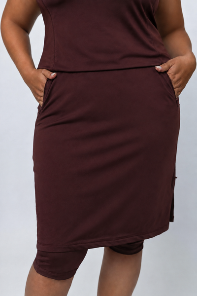 Inspire Swim and Sport Skirt 20" – Chlorine Proof & UPF 50+ (with Attached Leggings)