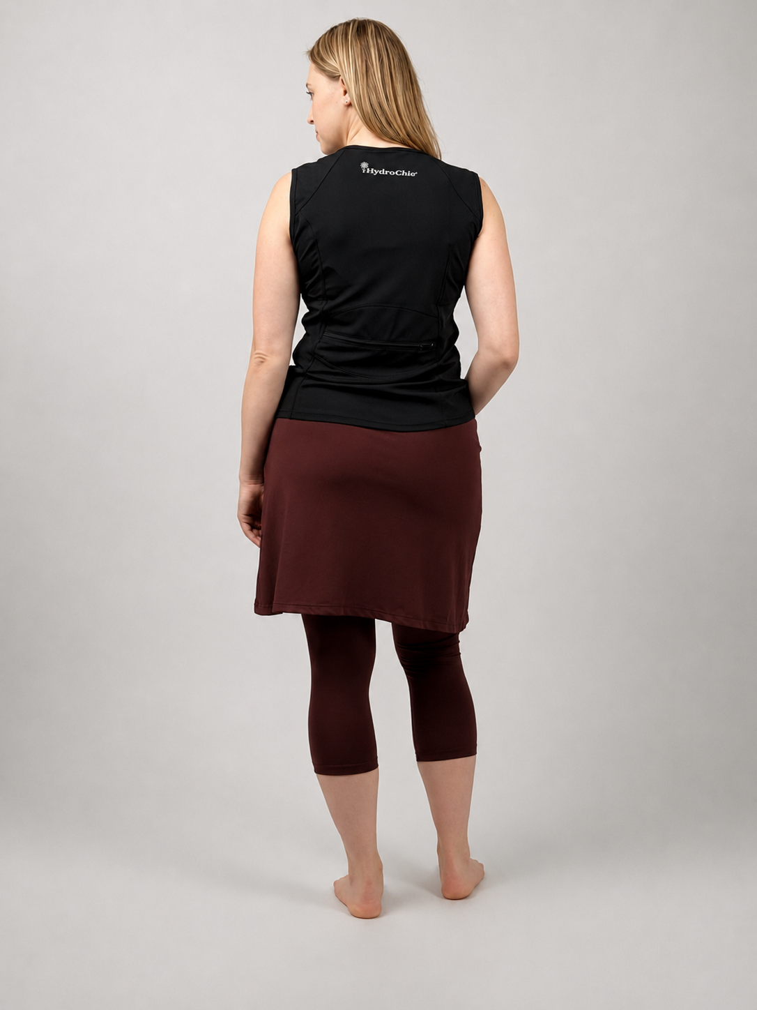 Athletic Jogging Swim Skirt  20"  (with extra long leggings attached)-Chlorine Proof