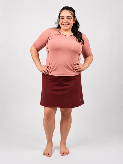 Skater Skirt for Swim & Gym 18" -  Chlorine Proof (with attached shorts)