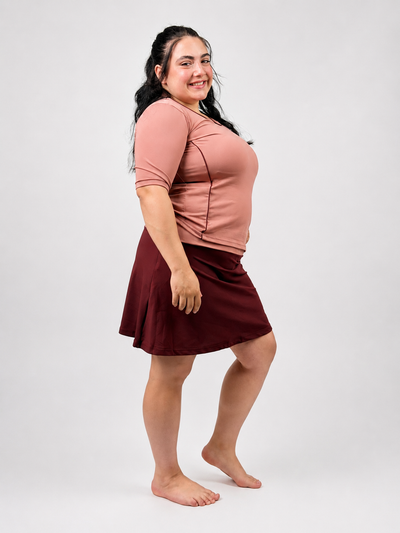 Skater Skirt for Swim & Gym 18" -  Chlorine Proof (with attached shorts)