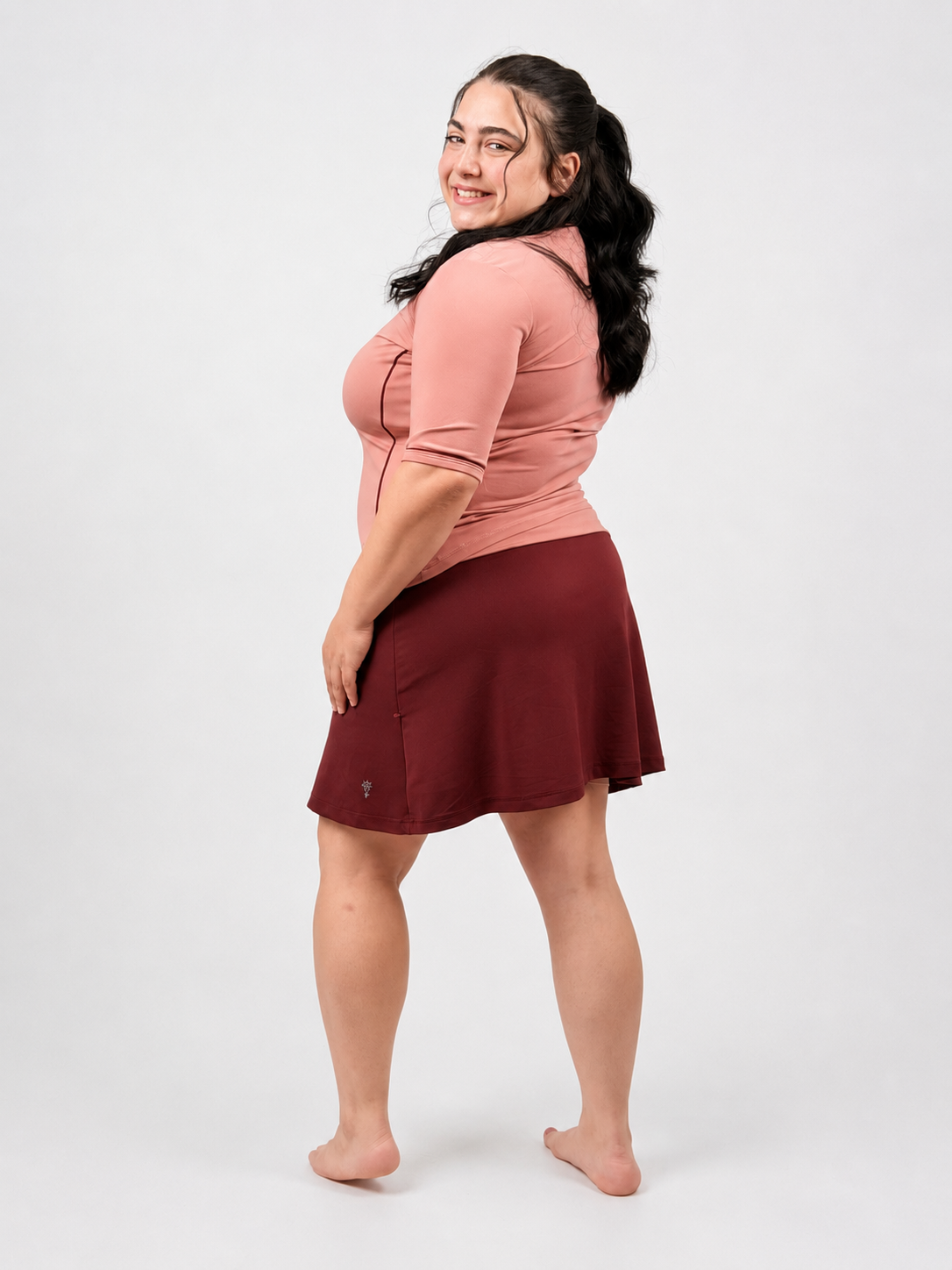 Skater Skirt for Swim & Gym 18" -  Chlorine Proof (with attached shorts)