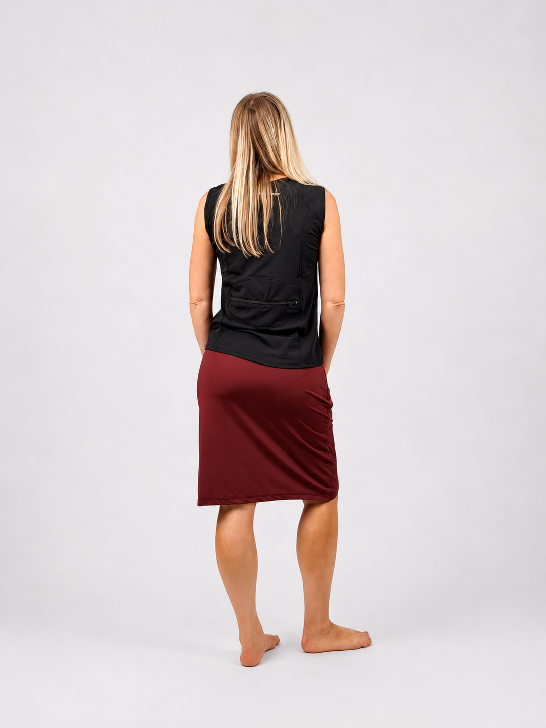 Mia A-line Faux Wrap Swim Skirt 22.5" - Chlorine Proof (with attached shorts)
