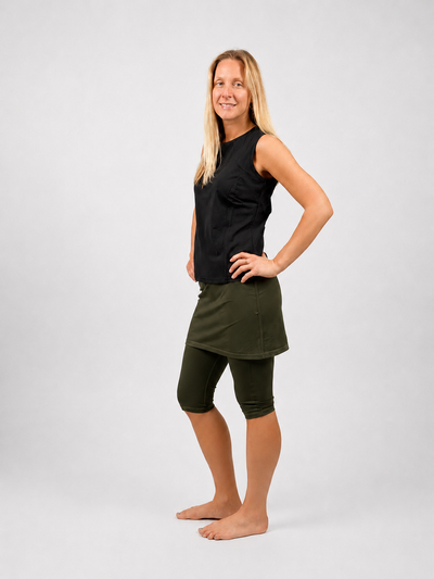 Amphi Spirit Athletic Skirted Capris 16" for Swim and Sports- Chlorine Proof