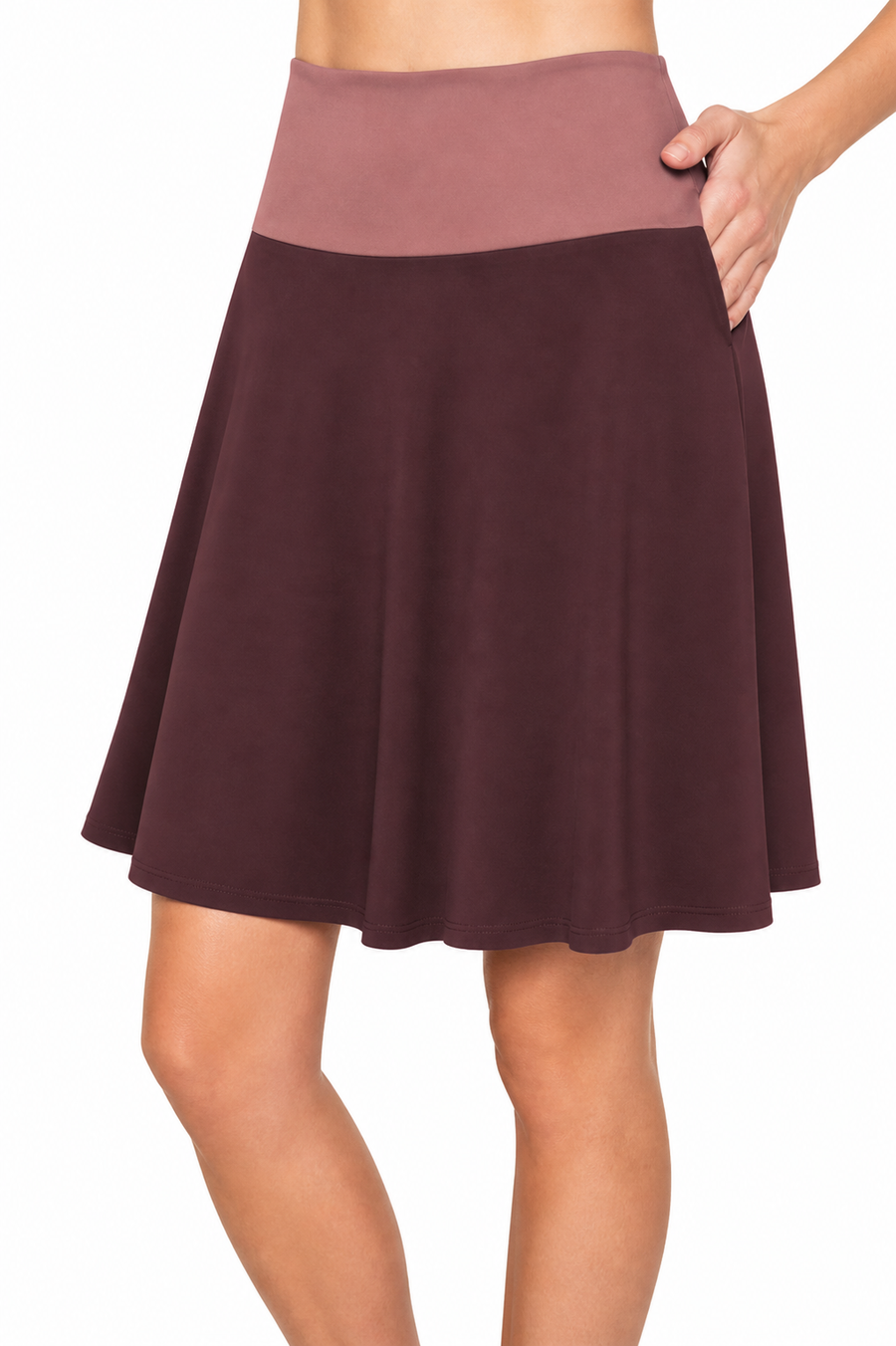Skater Skirt for Swim & Gym 18" -  Chlorine Proof (with attached shorts)
