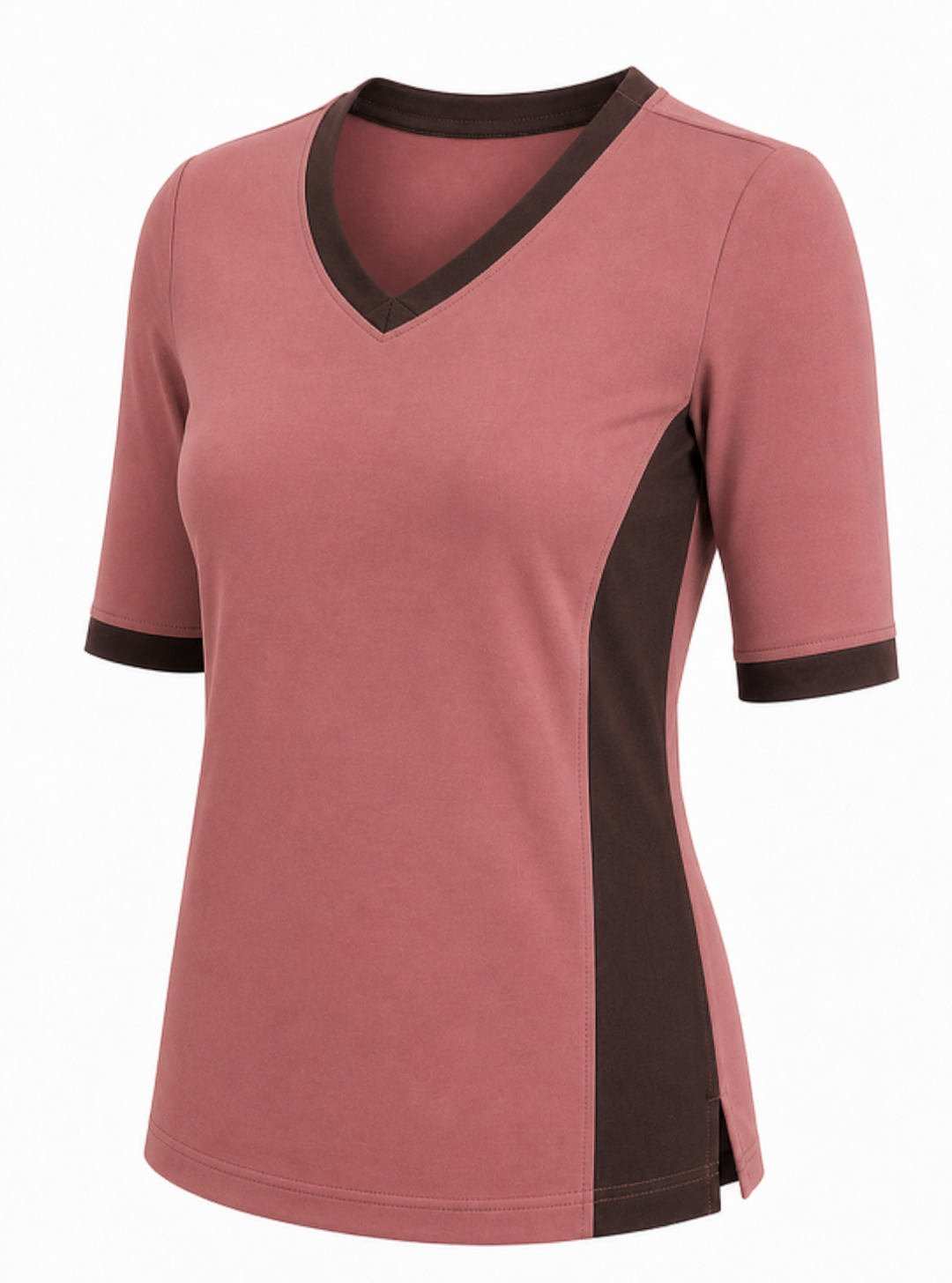 Sea Breeze Two Tone V-Neck Sporty Swim Top – Chlorine Proof & UPF 50+