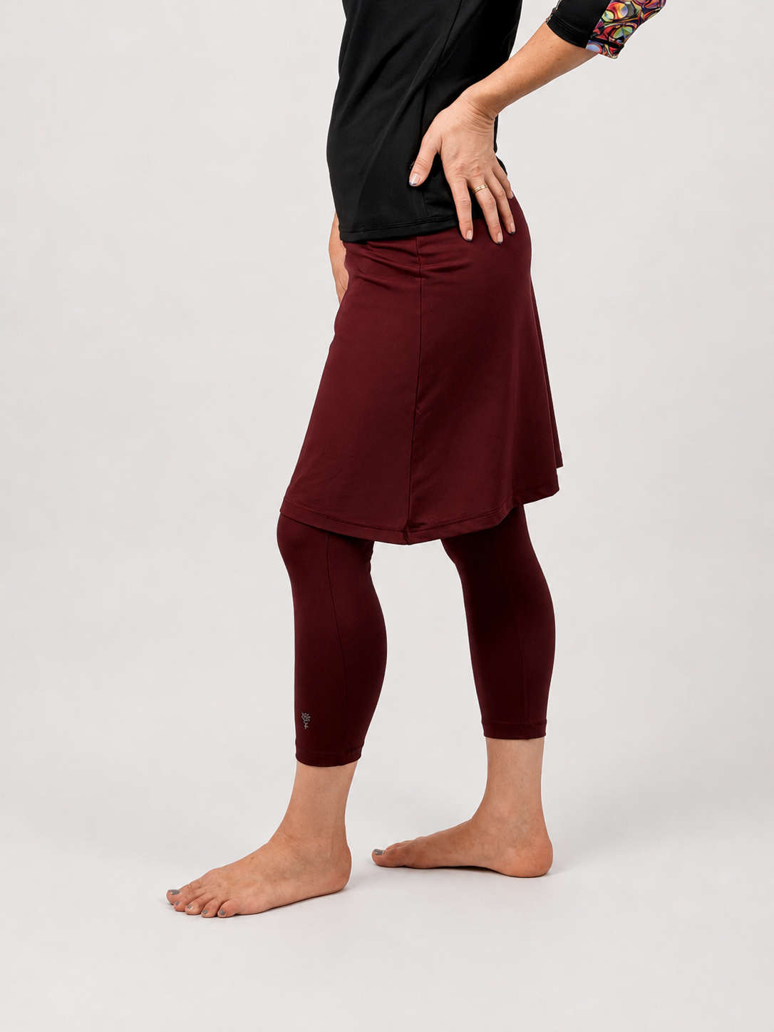 Athletic Jogging Swim Skirt 20" – Chlorine Proof & UPF 50+ (with Extra Long Leggings)