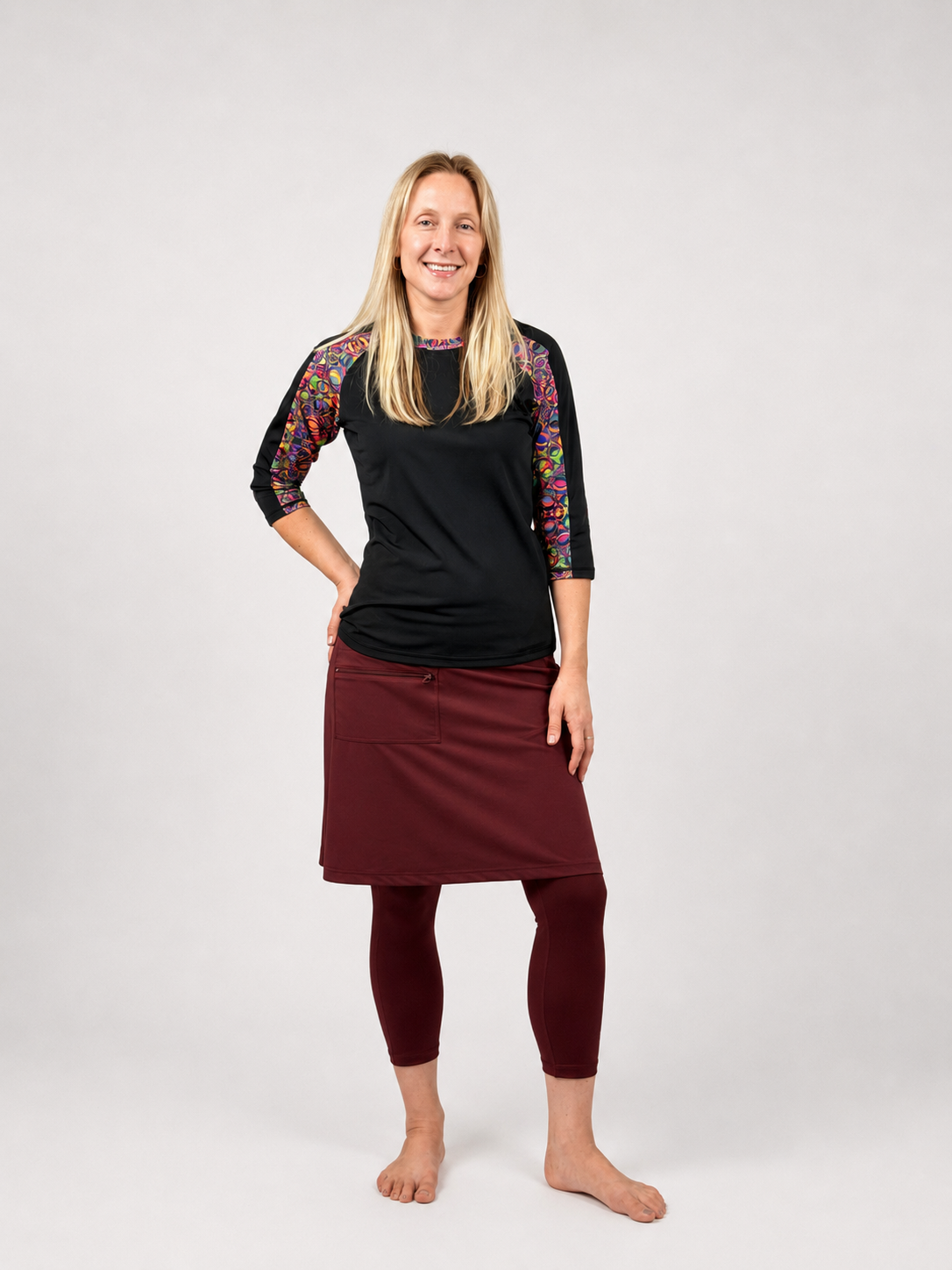 Chocolate Truffle Athletic Jogging Swim Skirt – Chlorine Proof & UPF 50+