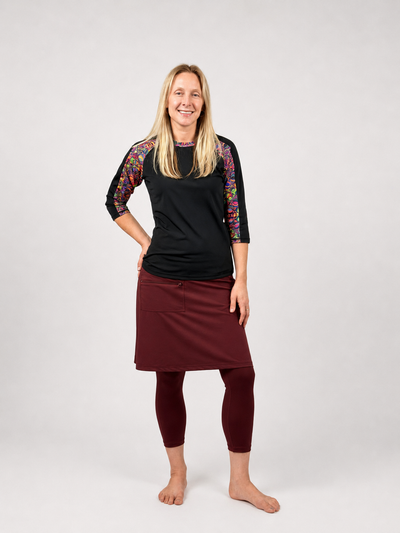 Chocolate Truffle Athletic Jogging Swim Skirt – Chlorine Proof & UPF 50+