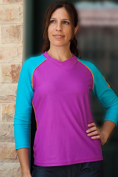 La Playa 3/4 Long Sleeve Rash Guard and  Running Shirt