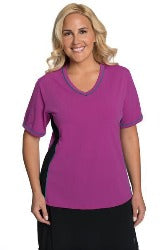 Adventure Chic V Neck Short Sleeve Swim Shirt