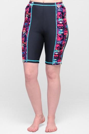 Lined Beach Boy Bermuda Swim Shorts