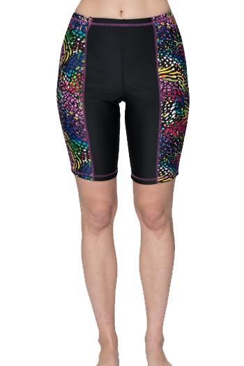 Lined Beach Boy Bermuda Swim Shorts