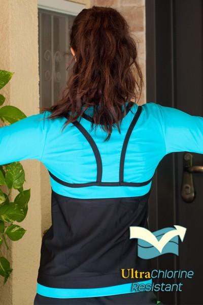 Sporty Mock Tank Top - Active wear for Swim n Sport 3/4 Sleeves