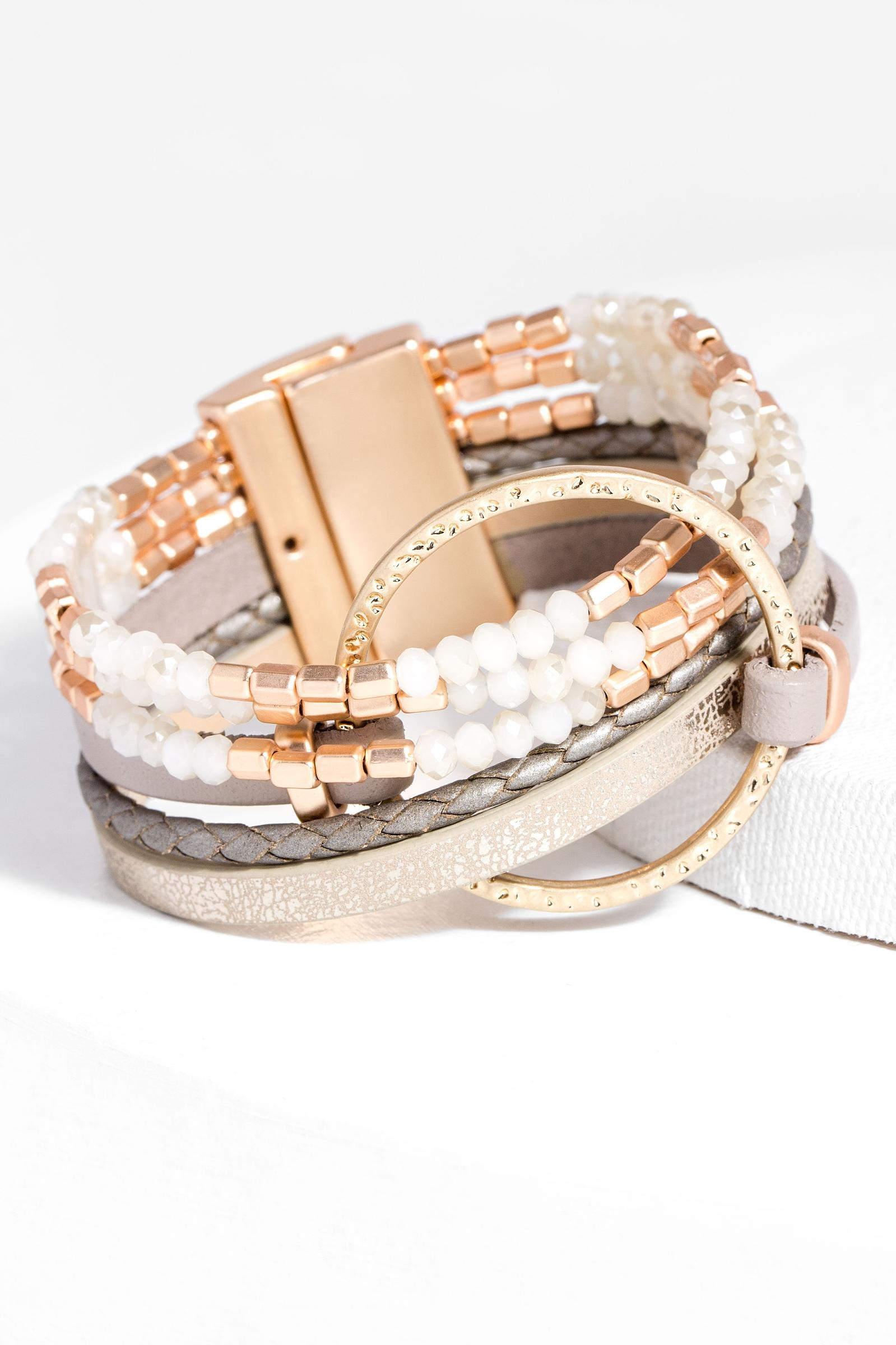 Taupe Forever Linked Stack Bracelet