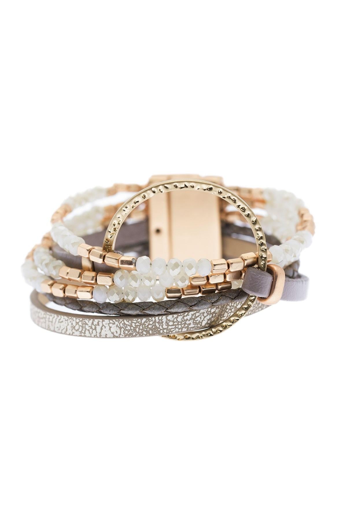 Taupe Forever Linked Stack Bracelet