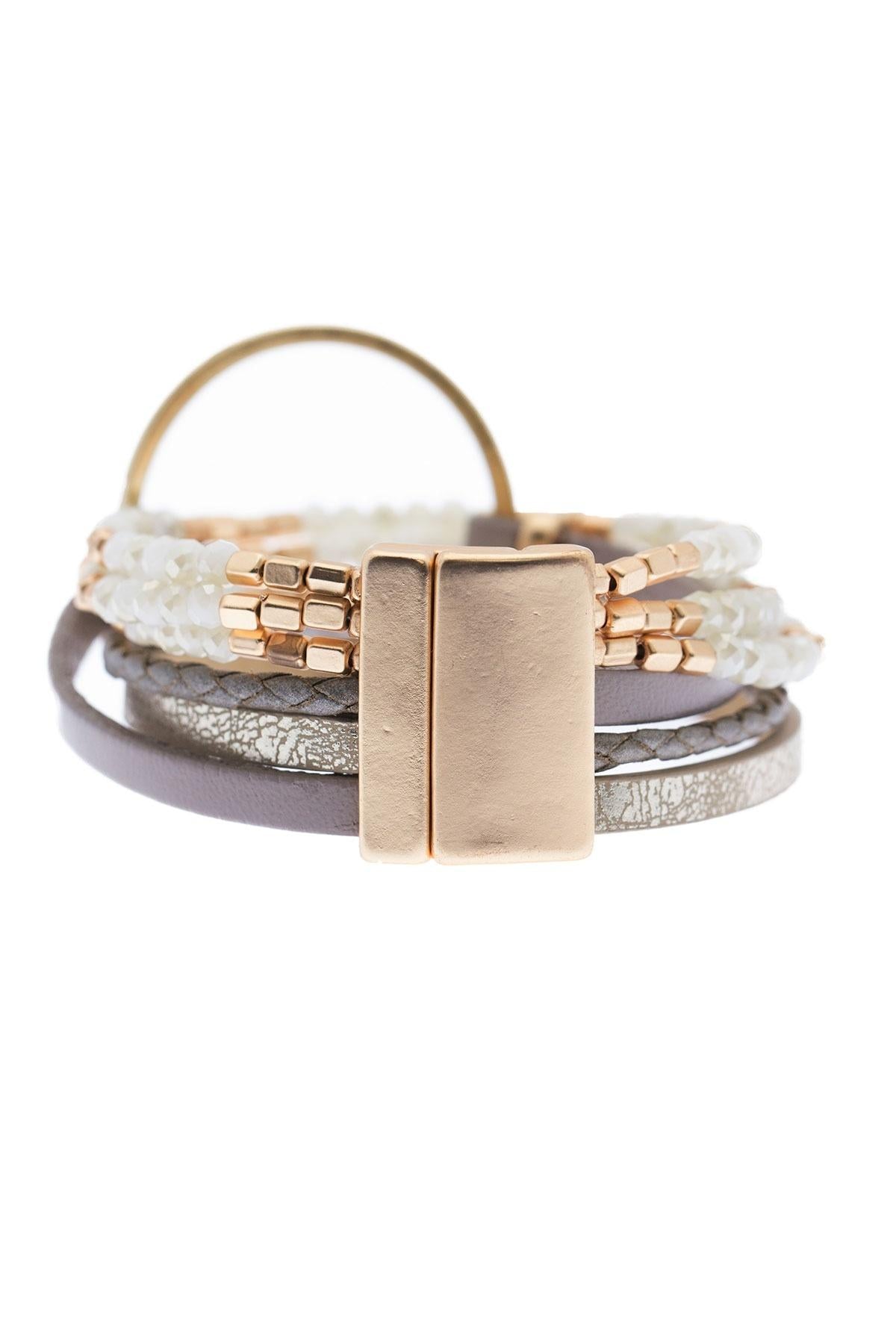 Taupe Forever Linked Stack Bracelet
