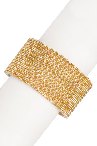 Gold Link Cuff Bracelet