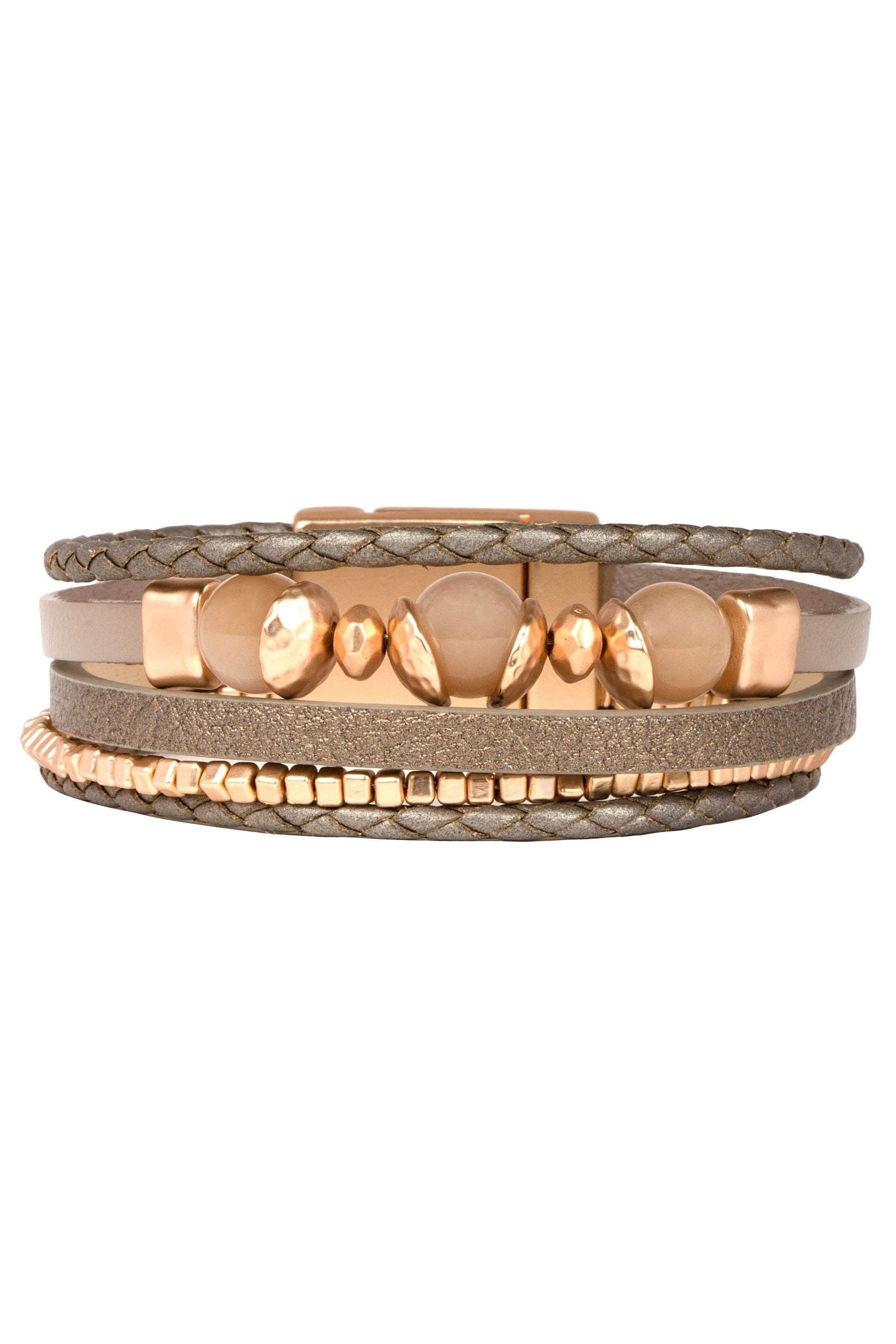 Charming Taupe Stack Bracelet