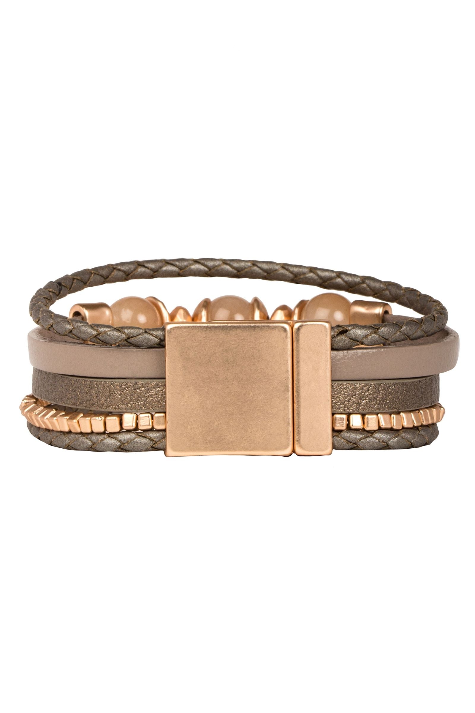 Charming Taupe Stack Bracelet