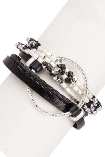 Silver Forever Linked Stack Bracelet
