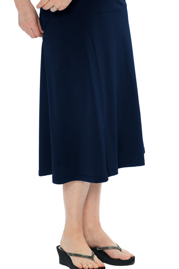 Activewear Long Swim and Sports Skirt 28" - Chlorine Proof (with attached leggings)