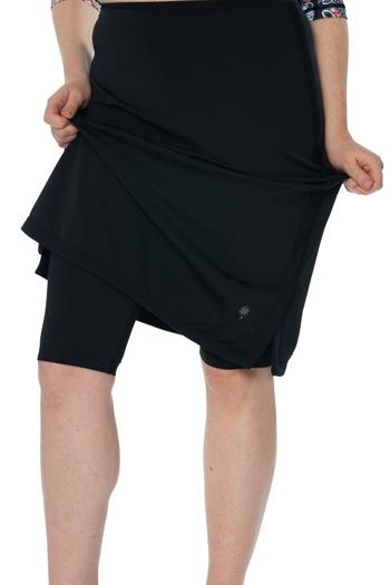 Aqua Adventure Border Skirt 25" – Chlorine Proof & UPF 50+ (with Attached Leggings)