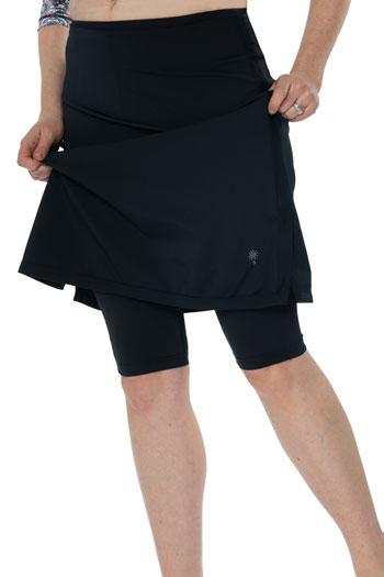 Aqua Adventure Border Skirt 25" – Chlorine Proof & UPF 50+ (with Attached Leggings)