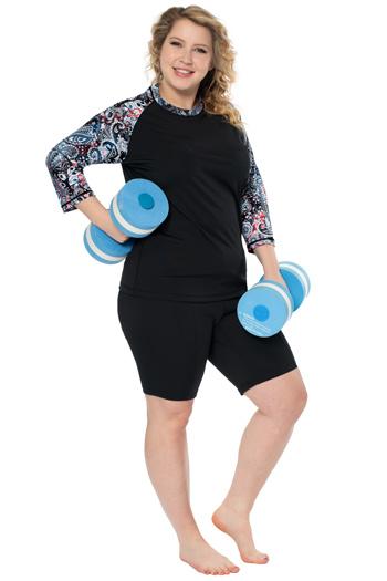 Bermuda Length Water Aerobics Swim Shorts - Chlorine Proof