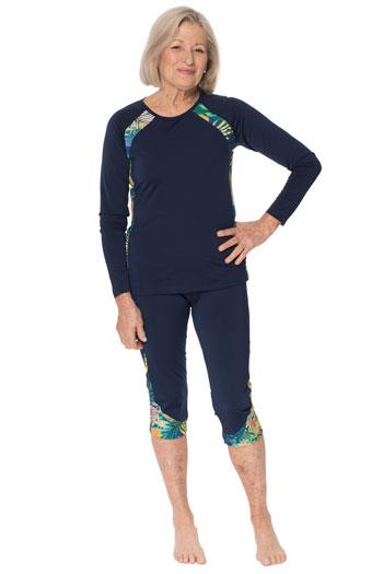 Long Sleeve Slimming Rash Guard - Chlorine Proof- SALE