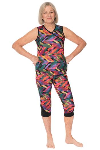 Sleeveless Crossover Swim Top – Chlorine Proof & UPF 50+
