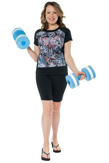 Bermuda Length Water Aerobics Swim Shorts - Chlorine Proof