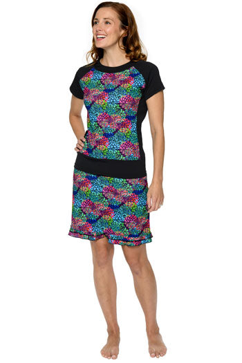 Cross Training Swim and Sports Skirt 18.5" – Chlorine Proof & UPF 50+ (with Attached Shorts)