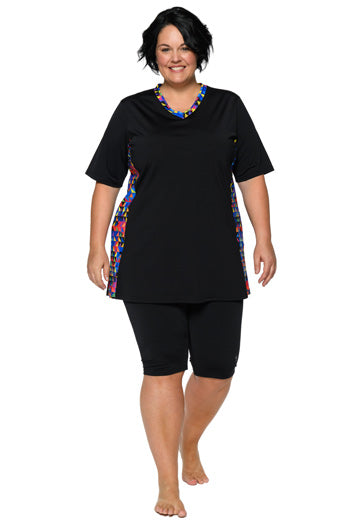 Extended Length Rash Guard Swim Top - Chlorine Proof