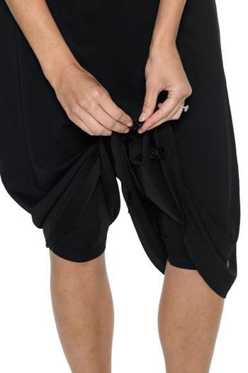 Activewear Long Swim and Sports Skirt 28" – Chlorine Proof & UPF 50+ (with Attached Leggings)