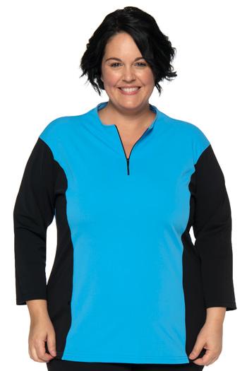 Multi Exercise Zippered Swim Top - Chlorine Proof-SALE