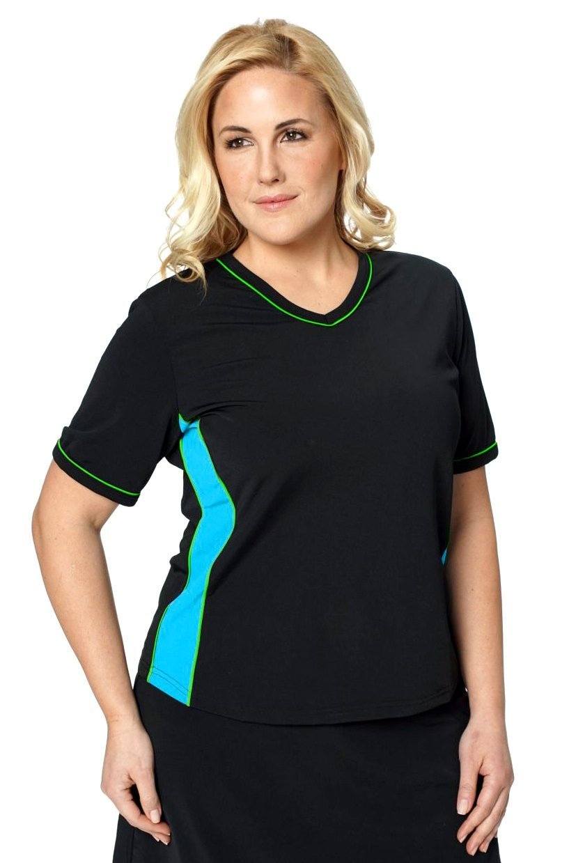 Adventure Chic V Neck Short Sleeve Swim Shirt Chlorine Proof