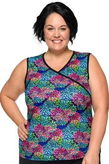 Sleeveless Crossover Swim Top – Chlorine Proof & UPF 50+