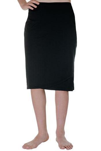 Mia A-line Faux Wrap Swim Skirt 22.5" - Chlorine Proof (with attached shorts)