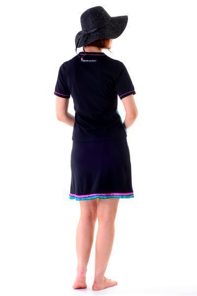 Adventure Chic V Neck Short Sleeve Swim Shirt