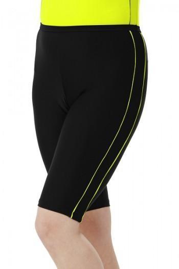 Knee Length Swim Shorts with Accent Piping – Chlorine Proof & UPF 50+