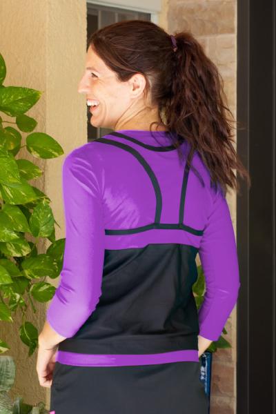 Sporty Mock Tank Top - Active wear for Swim n Sport 3/4 Sleeves